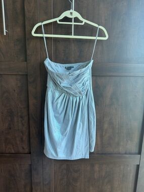 Armani Exchange Silver Strapless Cocktail Dress